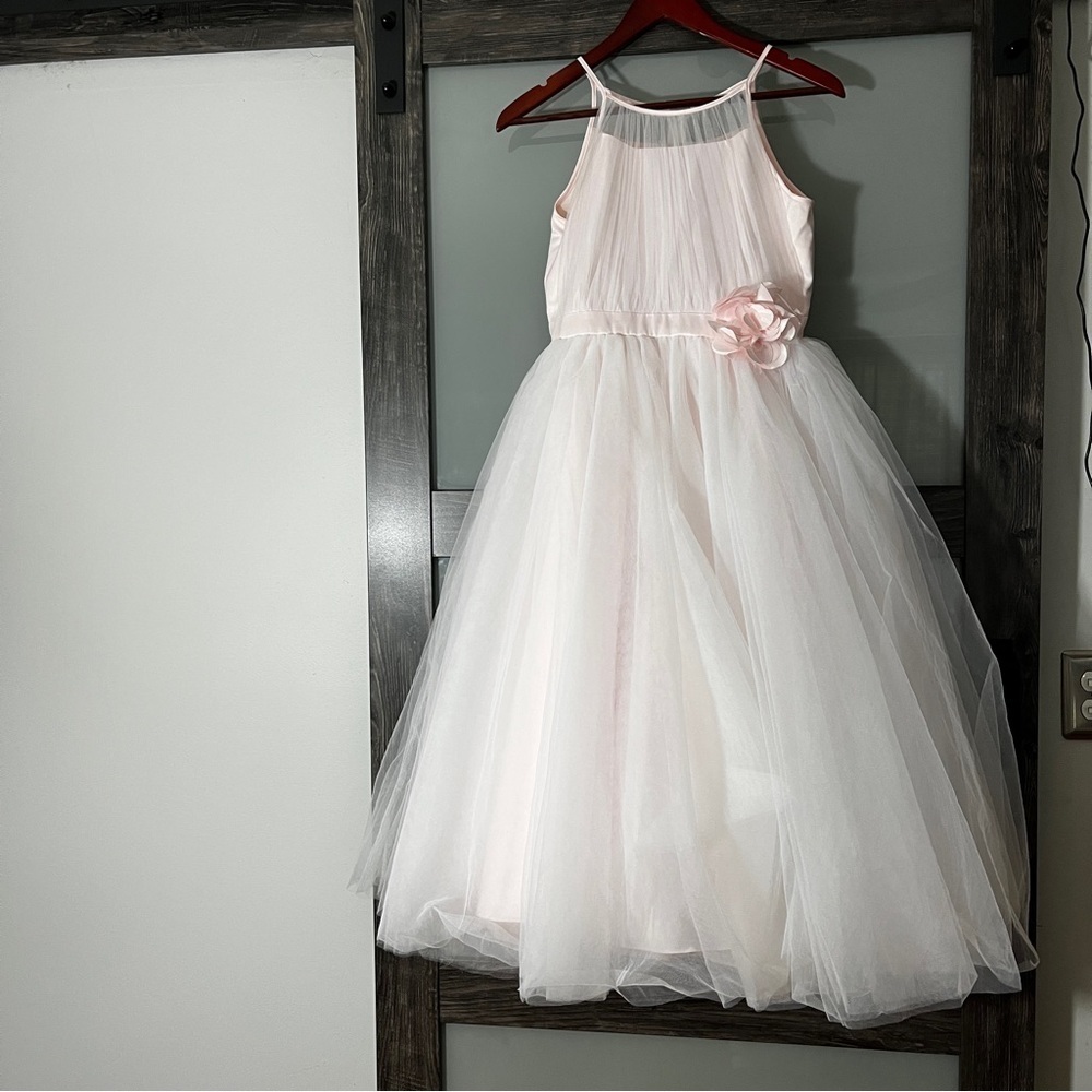 Joan Calabrese from Mon Cheri Girls' 14 Pink Ethereal Dress Flower Girl Glinda - Picture 2 of 14